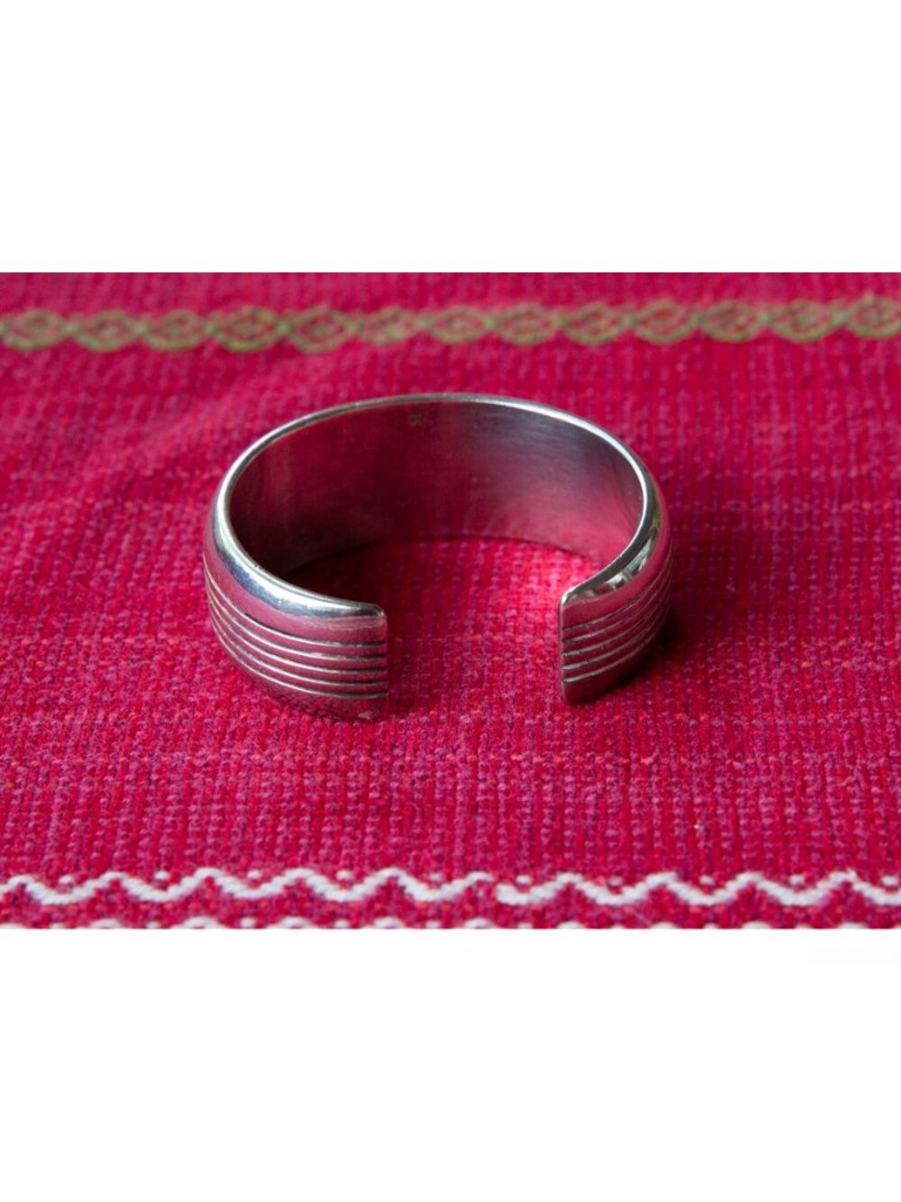 Jackson Navajo Sterling Silver Cuff Bracelet with Turquoise - Picture 2 of 7
